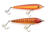PAIR OF HEDDON ZARAGOSSAS, NATURAL SCALE & RAINBOW