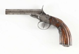 (A) ENGRAVED ANTIQUE BELGIAN RIMFIRE SINGLE SHOT PISTOL.