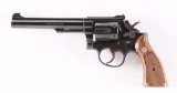 (C) SMITH & WESSON MODEL 17-3 K-22 MASTERPIECE DOUBLE ACTION REVOLVER.