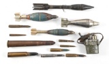 LARGE LOT OF INERT ORDNANCE.
