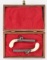 (A) CASED SET OF ENGRAVED BELGIAN IVORY HANDLE MUFF PISTOLS.