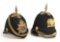 LOT OF 2: BRITISH HOME SERVICE HELMETS.
