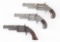 (A) LOT OF ALL THREE VARIATIONS SMITH & WESSON MODEL 1 1/2 TIP UP SINGLE ACTION REVOLVERS