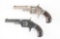 (A) LOT OF 2 SMITH & WESSON MODEL ONE THIRD ISSUE TIP UP REVOLVERS.