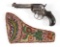 (A) COLT LIGHTNING MODEL 1877 DOUBLE ACTION REVOLVER WITH PERIOD BEADED HOLSTER (1897).