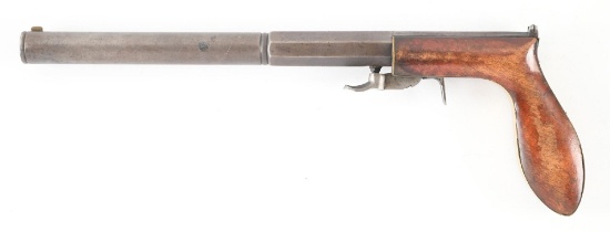 (A) H.J. HALE PERCUSSION UNDERHAMMER SINGLE SHOT TARGET PISTOL.