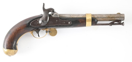 (A) US MODEL 1842 PERCUSSION PISTOL BY H.ASTON.