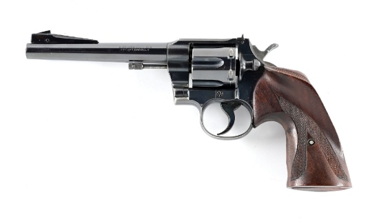(C) COLT HEAVY BARREL OFFICER'S MODEL .38 SPECIAL DOUBLE ACTION REVOLVER.