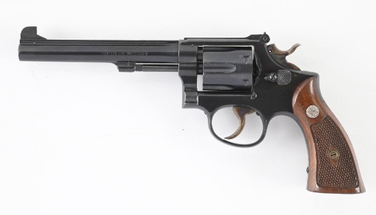 (C) SMITH & WESSON K38 MASTERPIECE PRE MODEL 14 DOUBLE ACTION REVOLVER (1949).