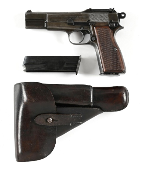 (C) WWII GERMAN FN HI POWER SEMI-AUTOMATIC PISTOL WITH HOLSTER.