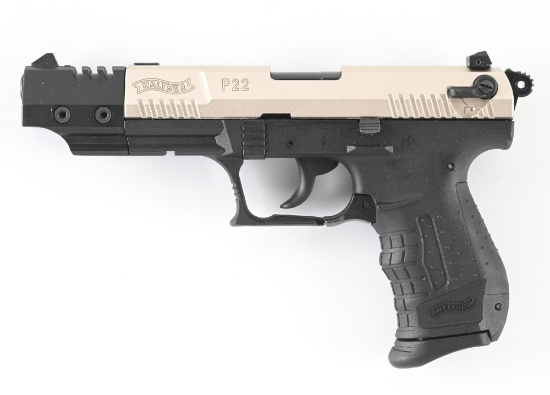 (M) WALTHER P22 .22 LR SEMI-AUTOMATIC PISTOL.