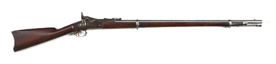 (A) US SPRINGFIELD MODEL 1868 TRAPDOOR RIFLE.