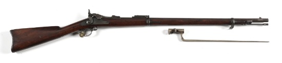 (A) SCARCE US SPRINGFIELD MODEL 1884 TRAPDOOR CADET RIFLE WITH BAYONET.