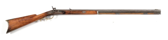 (A) S. HAWKEN MARKED PERCUSSION RIFLE.