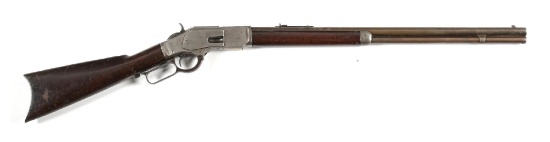 (A) WINCHESTER MODEL 1873 LEVER ACTION RIFLE.