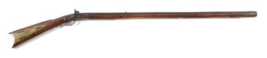 (A) FULL STOCK PERCUSSION KENTUCKY RIFLE.