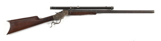 (C) STEVENS IDEAL RIFLE NO.44 FALLING BLOCK TARGET RIFLE WITH PERIOD L. G. CUMMINS SCOPE