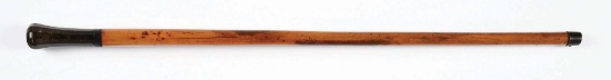 ANTIQUE GADGET SWORD CANE WITH ENGRAVED BLADE.
