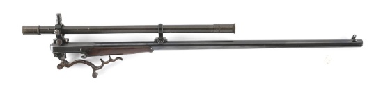 MAYNARD .22 RIMFIRE BARREL WITH WINCHESTER STYLE 8X TUBE SCOPE AND MOUNTS.