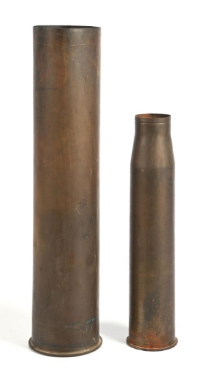 LOT OF 2: US AND GERMAN WWII SHELLS.