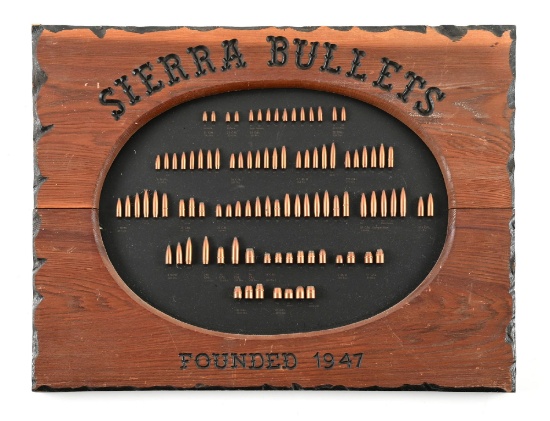 SIERRA BULLETS ADVERTISING BOARD.