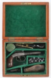 (A) UNMARKED BAR HAMMER SINGLE SHOT MUFF PISTOL WITH ACCESSORIES.