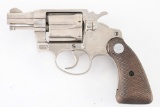 (C) COLT NICKEL DETECTIVE SPECIAL DOUBLE ACTION REVOLVER.