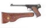 (C) COLT WOODSMAN .22 LR SEMI-AUTOMATIC PISTOL WITH HOLSTER (1934).
