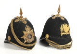 LOT OF 2: BRITISH HOME SERVICE HELMETS.
