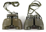 LOT OF 2: STEINER WARRIOR AND MILITARY & MARINE BINOCULARS.