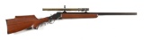 (C) CUSTOM STEVENS MODEL 44 1/2 .22 HORNET FALLING BLOCK RIFLE.