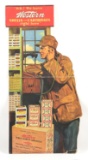 LARGE DIE CUT CARDBOARD LITHO WESTERN AMMUNITION STORE DISPLAY BOARD.
