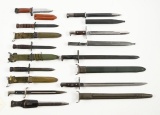 LOT OF 9: US AND GERMAN WWII ERA BAYONETS.