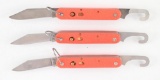 LOT OF 3: US VIETNAM WAR ERA CAMILLUS PARATROOPER AUTO KNIVES.