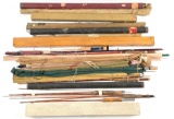 LOT OF (20) VINTAGE WOOD FLY FISHING RODS.