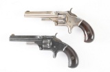 (A) LOT OF 2 SMITH & WESSON MODEL ONE THIRD ISSUE TIP UP REVOLVERS.