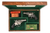 (A) CASED PAIR OF FOREHAND & WADSWORTH BRITISH BULL-DOG REVOLVERS WITH AMMUNITION.