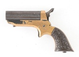 (A) C. SHARPS MODEL 1A BREECHLOADING 4 SHOT PEPPERBOX PISTOL.