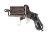 (A) DIMINUTIVE BELGIAM PINFIRE PEPPERBOX REVOLVER.