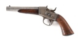 (A) US NAVY REMINGTON MODEL 1867 ROLLING BLOCK SINGLE SHOT PISTOL.