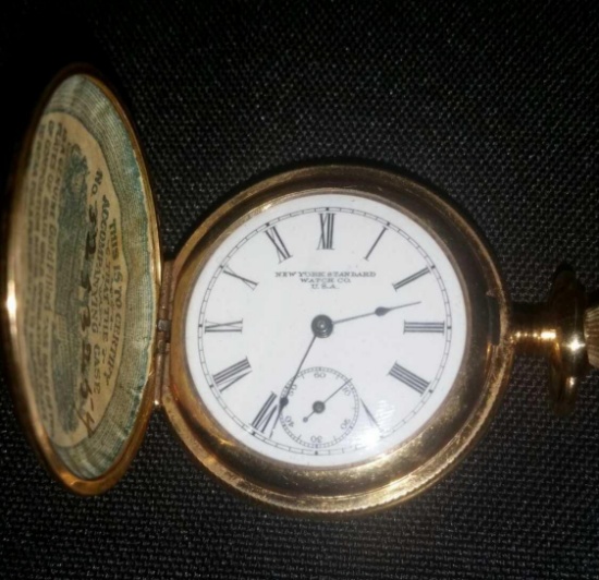 New York Standard Watch Co pocket watch with certified hunters case