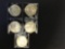 5 AU-Uncirculated Peace Dollars