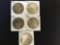 5 AU-Uncirculated Peace Dollars