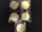 5 - 1925 Brilliant Uncirculated Peace Dollars Grading MS 62 or Better