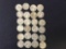 24 Silver Quarters Extremely Worn