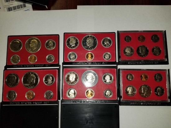 6 United States Proof Sets