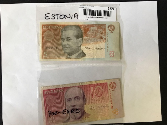 5 Krooni and 10 Krooni Currency