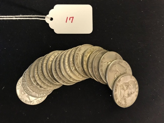 1 Roll - 20 Coins-Circulated Franklin Half Dollars