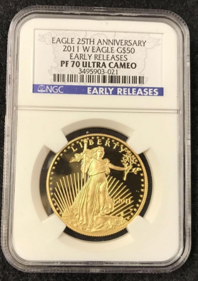 $50 2011 Eagle 25th Anniversary W Eagle Early Releases