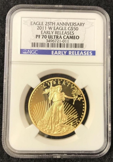 Eagle 25th Anniversary 2011 W Eagle G$50 Early Releases